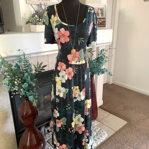 Lularoe Slinky Floral Maxi Dress Size 2XL
